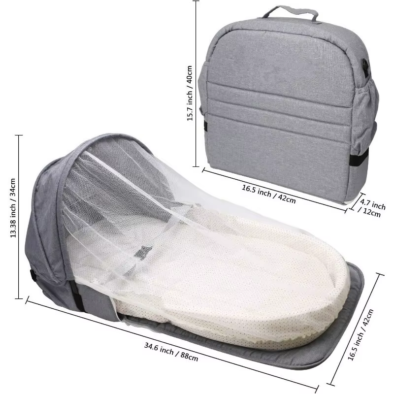 Berceau pour nouveau-nés, lit de voyage pour bébé avec filet, nid pliable pour bébé, moustiquaire, sac de couchage pour nourrissons, nid de couchage pour nouveau-nés