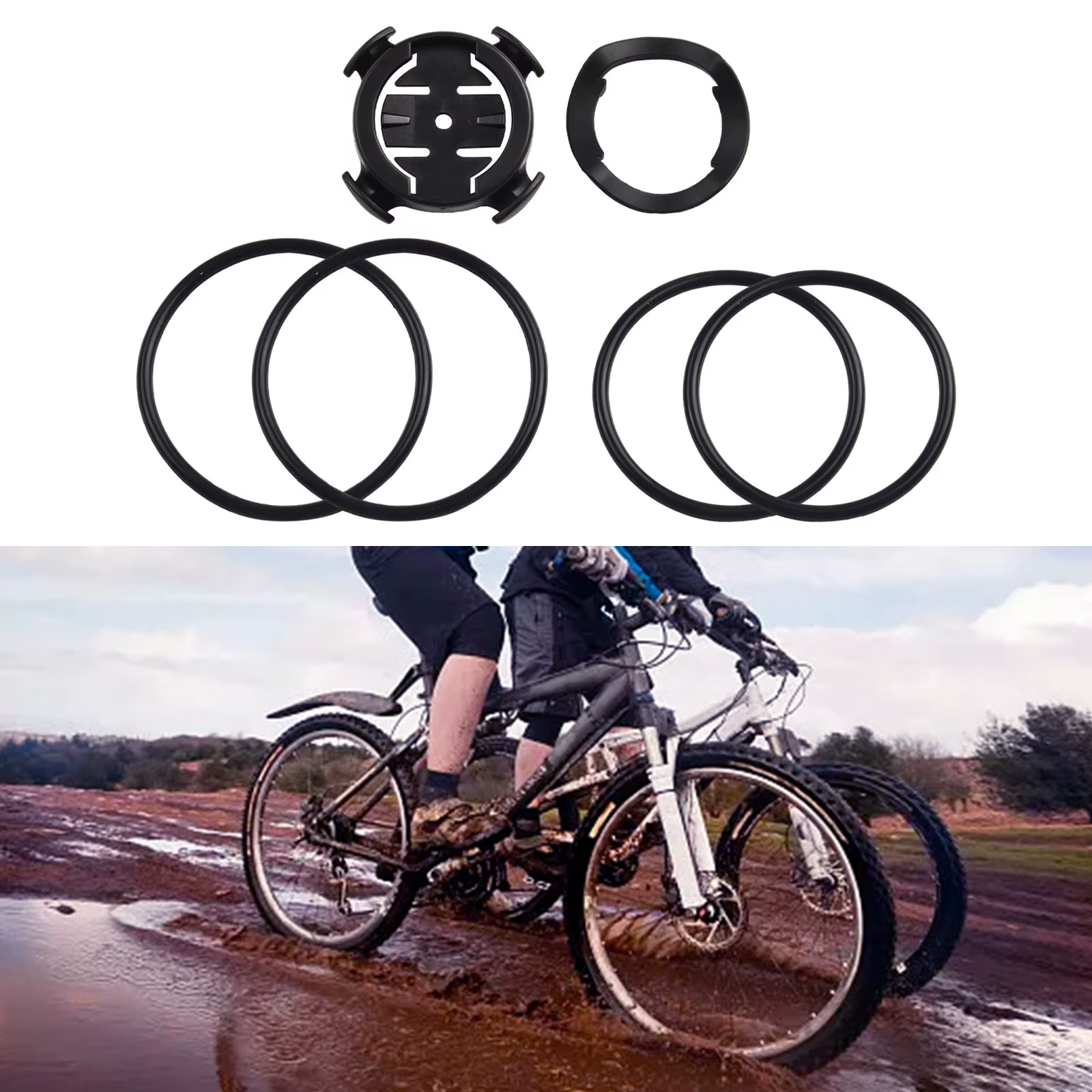 1pc vélo bord quart de tour support d'ordinateur pour Garmin tige ou guidon bandes de caoutchouc