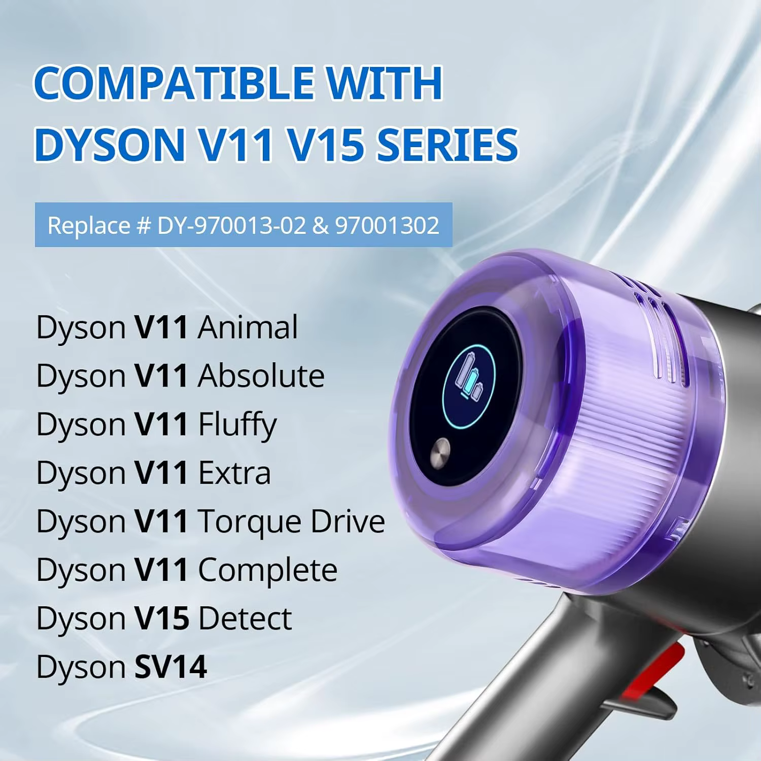 Pour Dyson V11 Animal/V11 couple entraînement V15 détecter accessoires filtre lavable Cyclone aspirateur pièces de rechange