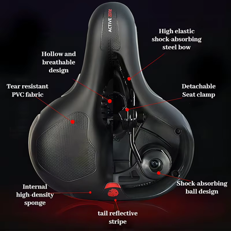 Selle de vélo creuse et respirante pour hommes et femmes