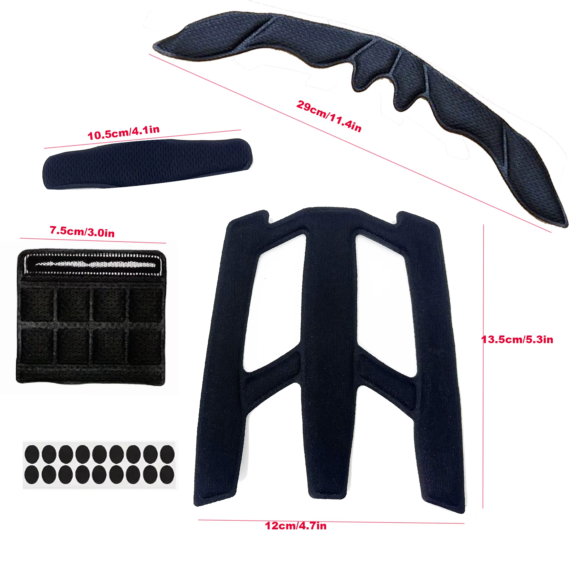 Doublures de casque de vélo avec mentonnière