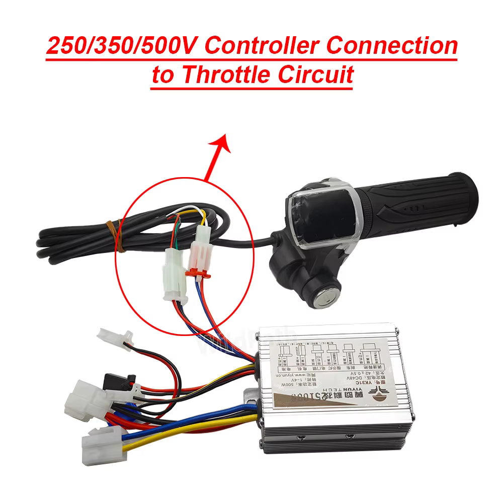 Accessoires pour vélos électriques 24V 36V 48V 250W 350W 500W 1000W : Contrôleur de moteur à balais