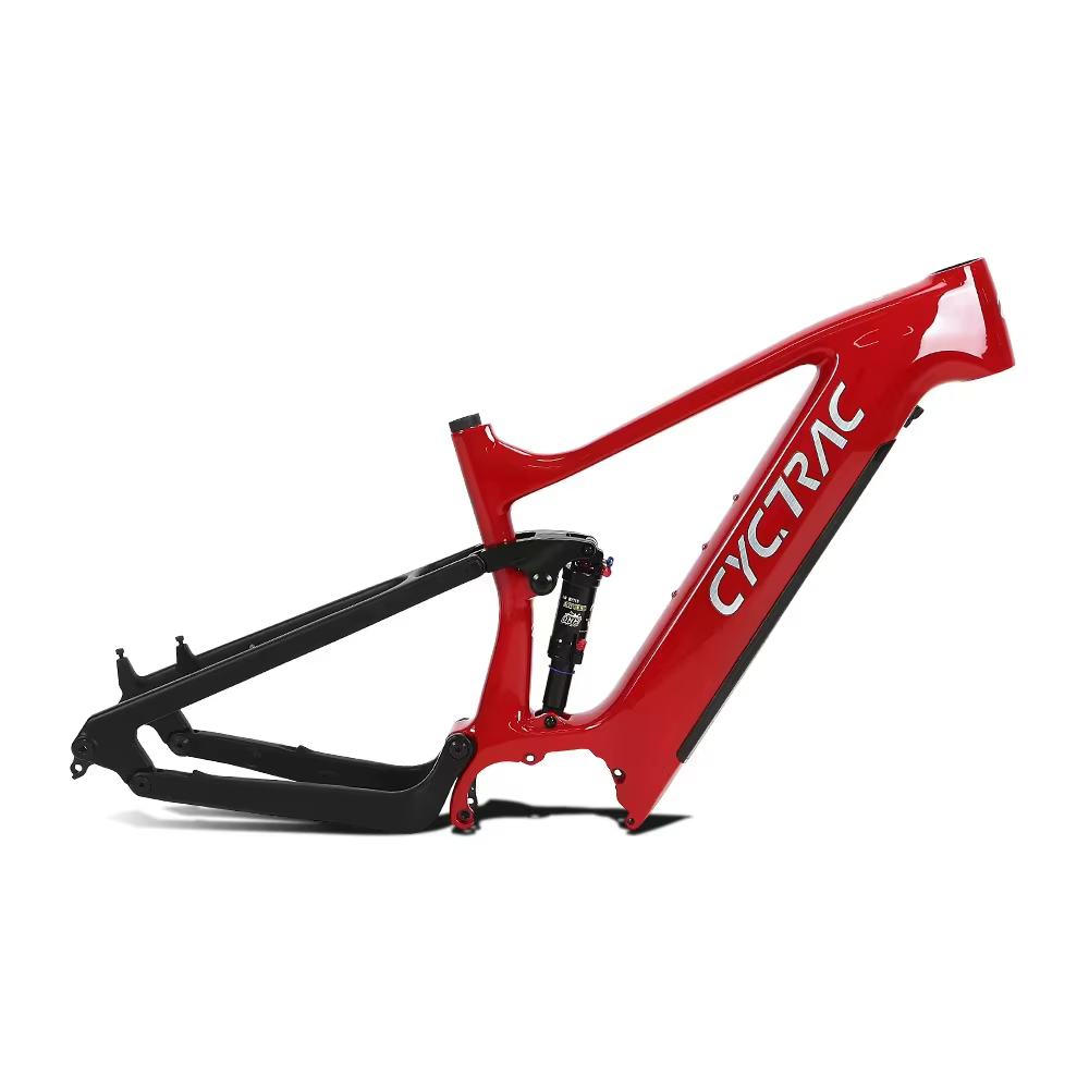 TWITTER EM6 cadre de vélo électrique à double suspension en alliage d'aluminium 29*2.4 pour moteur Bafang amortisseur 200*55 (24/24) stroke140