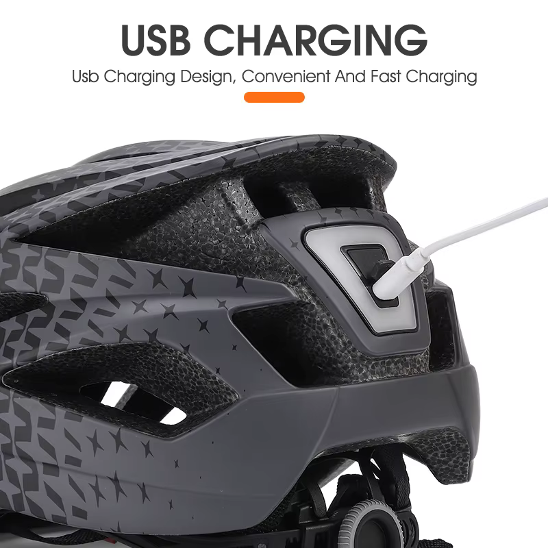 Casque de vélo WEST BIKING avec feu arrière spécifique