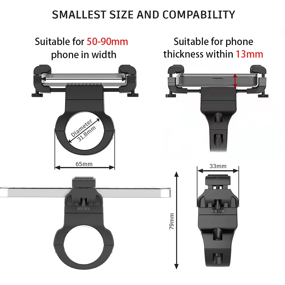 UPPEL Support de téléphone de vélo Mini