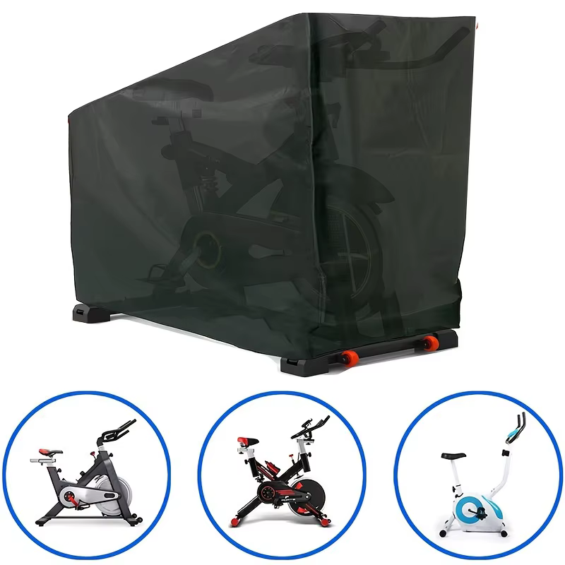 Housse de vélo d'exercice noire imperméable