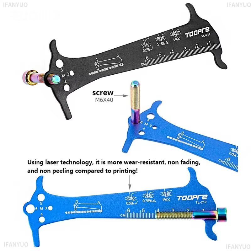 Outil de vérification de chaîne de vélo TL-217 en alliage d'aluminium