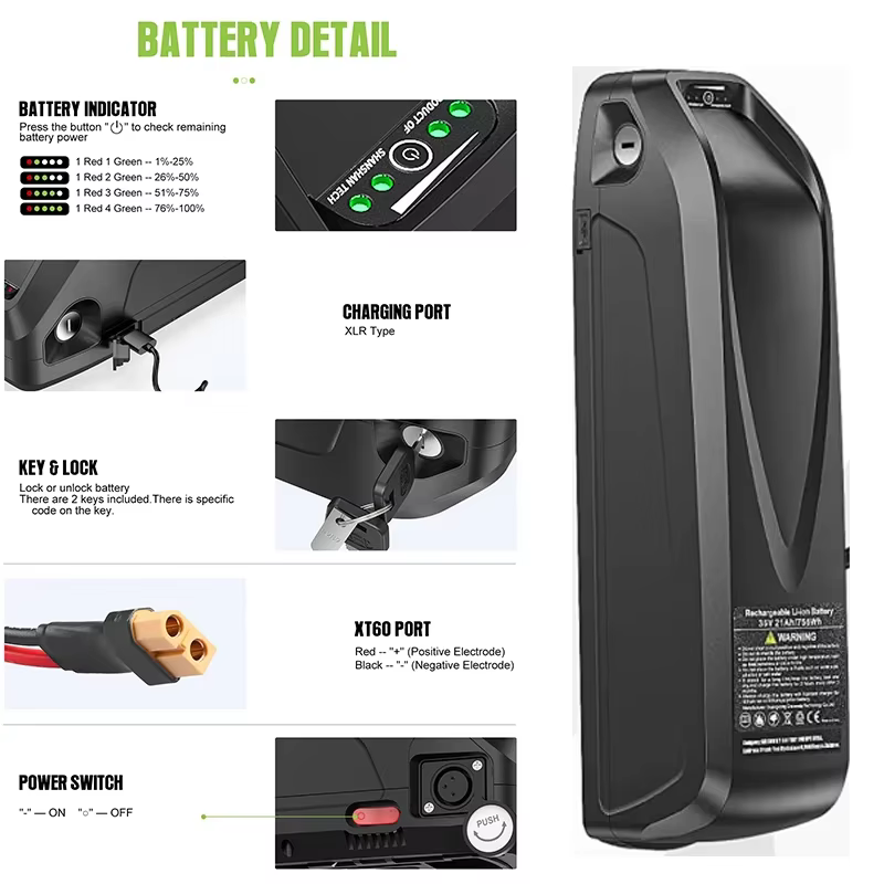 48v 45ah Ebike Hailong batterie Velo 48v bicicleta eléctrica Cham Rider 36 52v60 72v 20 25 30ah 35 40