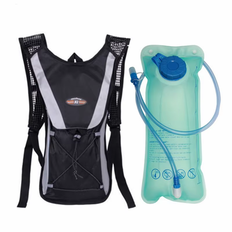 Sac de vélo avec sac d'eau 2L étanche Sports de plein air cyclisme sac à dos respirant équitation hydratation