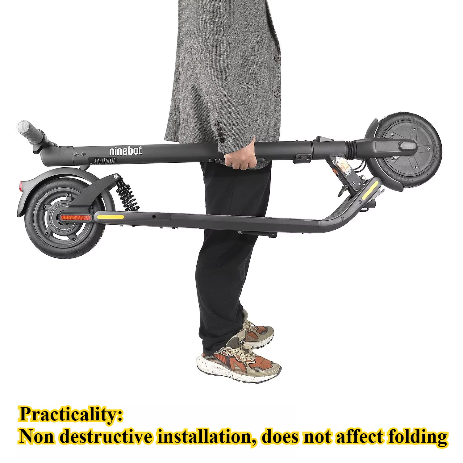 Convient aux scooters Ninebot ES2/ES4/ES5ES avec installation non destructive de ressorts de suspension arrière et amortisseurs