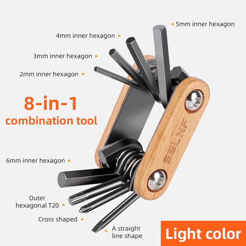 Kit d'outils de réparation de vélos en bois