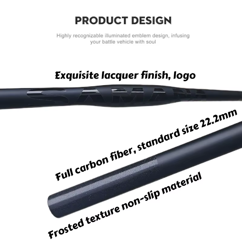 Guidon droit en fibre de carbone SAMANA pour VTT