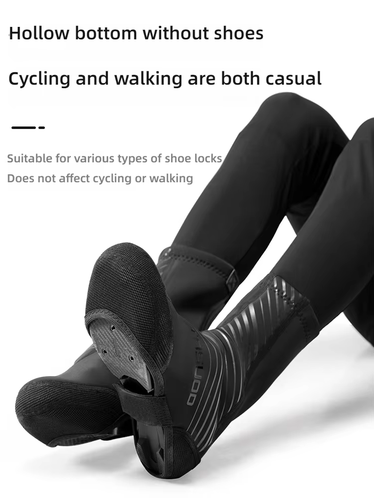 TOSUOD hiver imperméable à l'eau couvre-chaussures de cyclisme réfléchissant thermique élastique