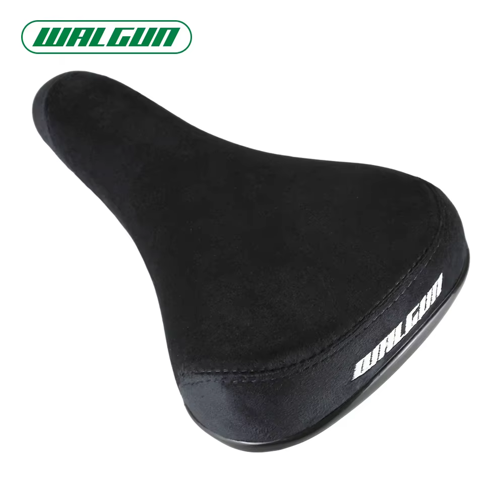 Selle de vélo WALGUN Wheelie noire et rouge en flanelle