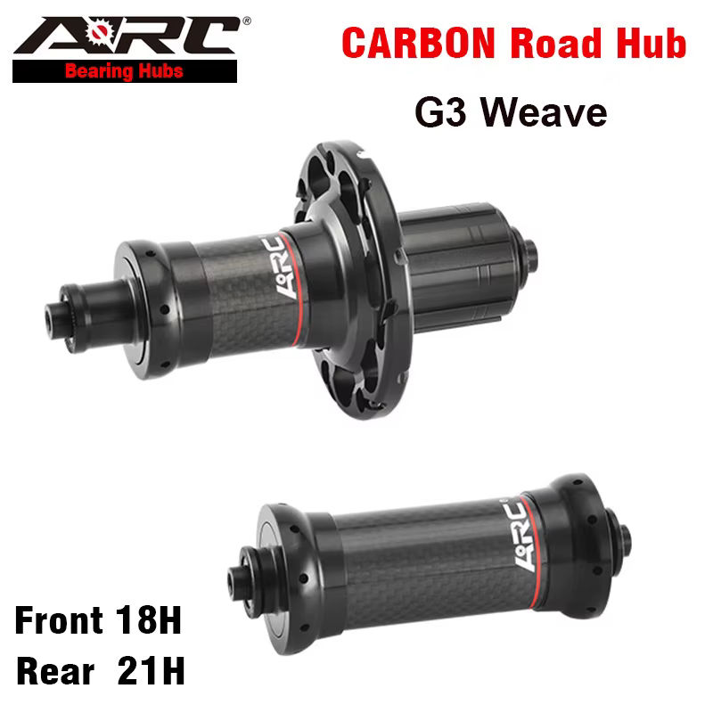 Moyeu de vélo de route en carbone ARC avant 18 trous 100mm arrière 21