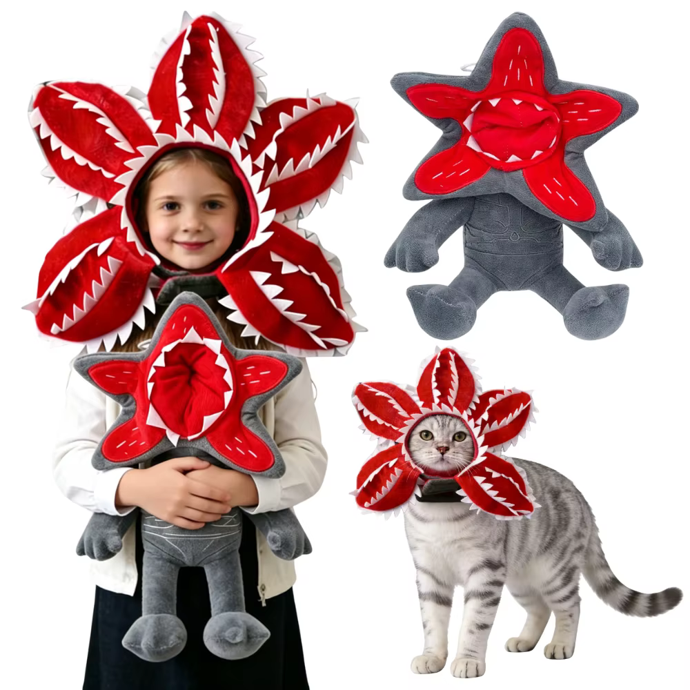 Chapeau de personnage de dessin animé 2026 pour cosplay, accessoire mignon d'Halloween pour animaux de compagnie, chapeau de dessin animé Demogorgon, cadeau pour enfants