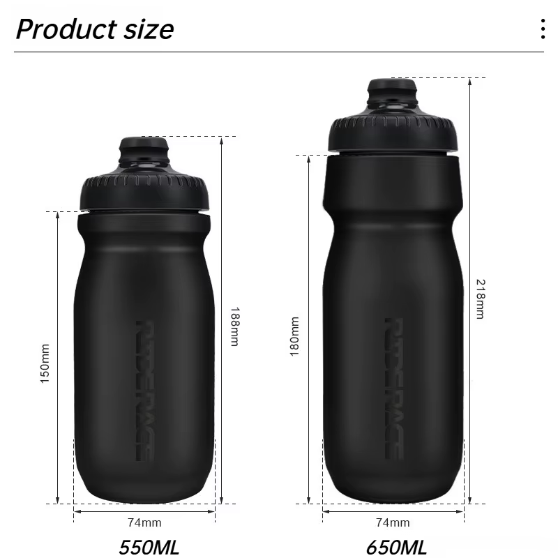 Bouteille d'eau pour vélo 550/650 ml
