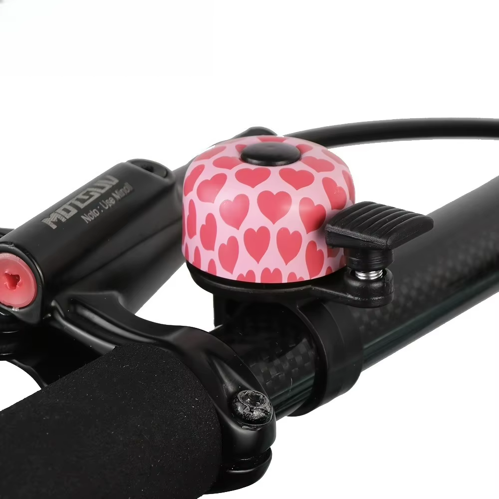 1 cloche de vélo en forme de cœur rose mignonne