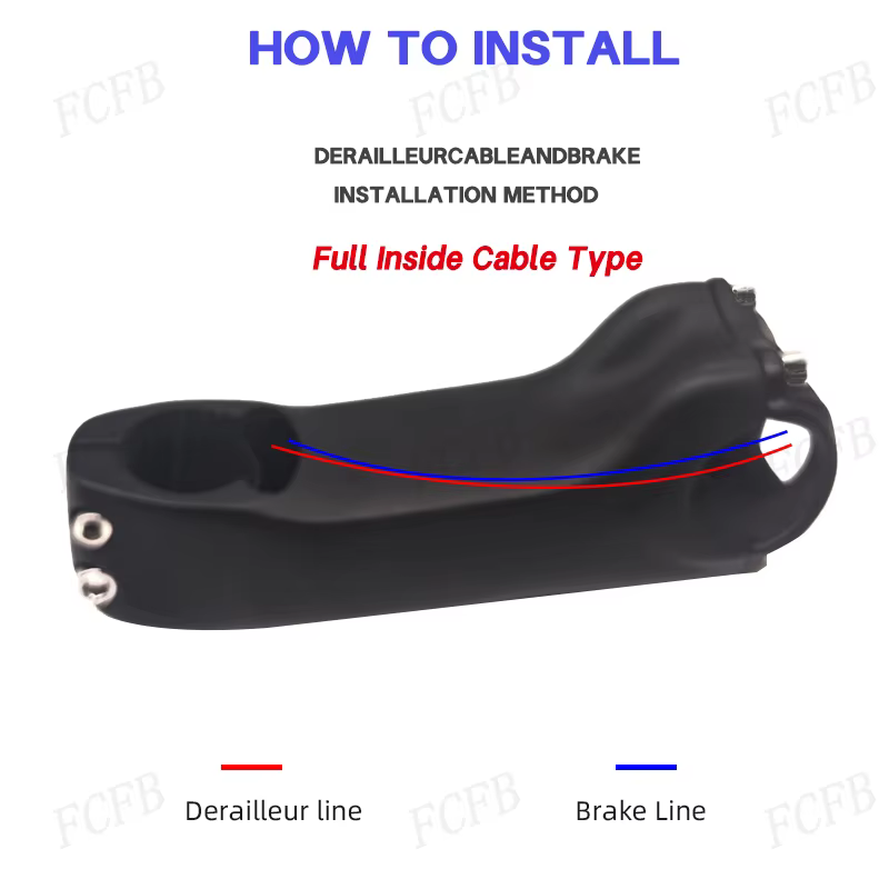 Tige de guidon en carbone ITM -17 ° -10 °
