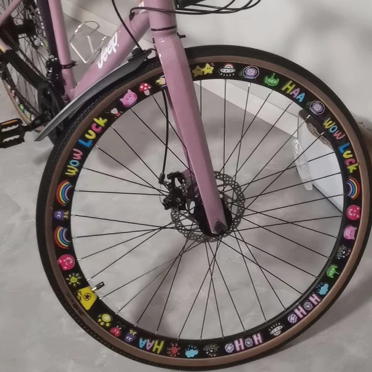 Graffiti drôle bricolage vélo e-bike cadre autocollants réfléchissants ensemble corps