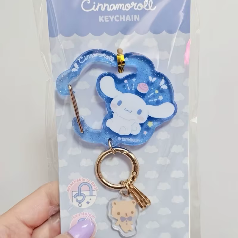 Porte-clés en acrylique chat Kawaii, imprimé dessin animé mignon, double face, breloque de sac, décoration de sac à main pour femmes et filles, cadeau, vente en gros
