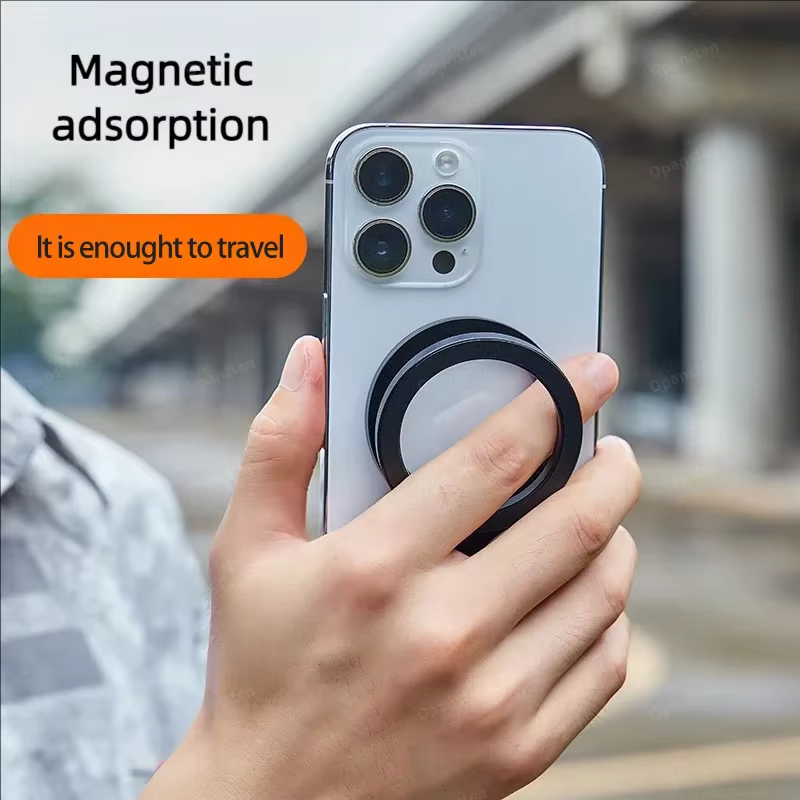 Support de téléphone de bureau magnétique pliable en alliage