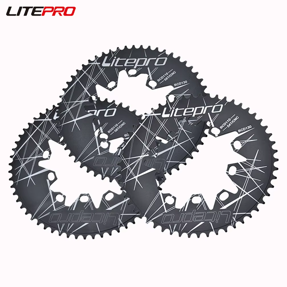 Liteproelite ovale Double BCD 110/130MM plateau vélo pliant 54/56/58T pédalier Doval Driveline