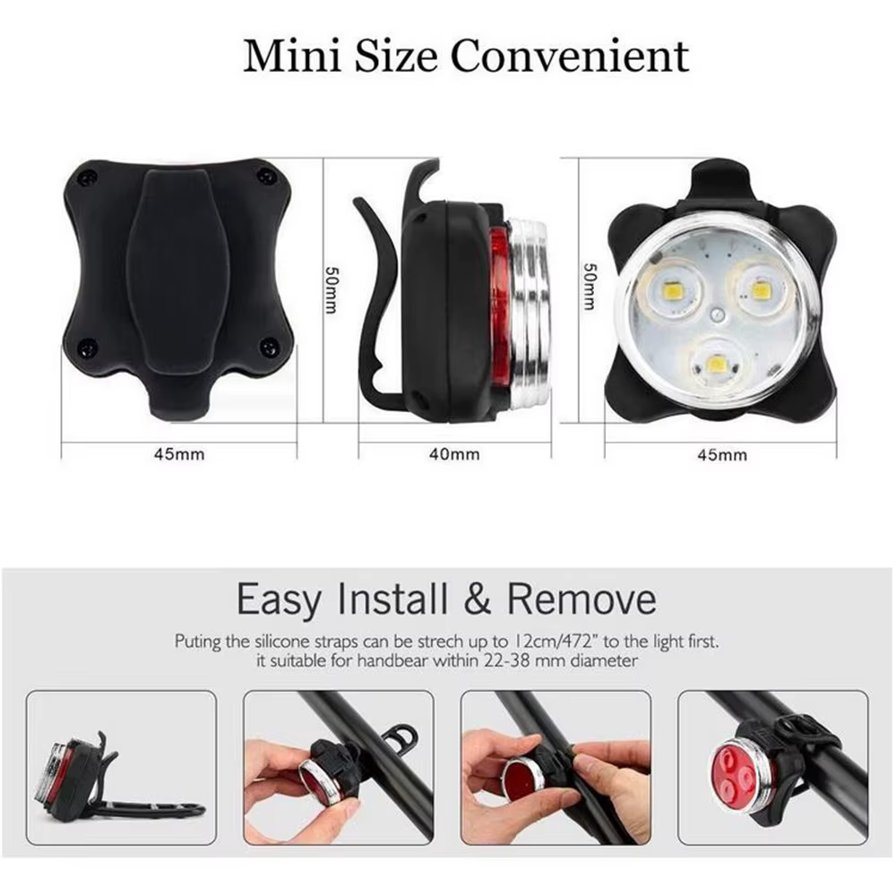 Lumiere led velo Lampe frontale de bicyclette à 3 Led
