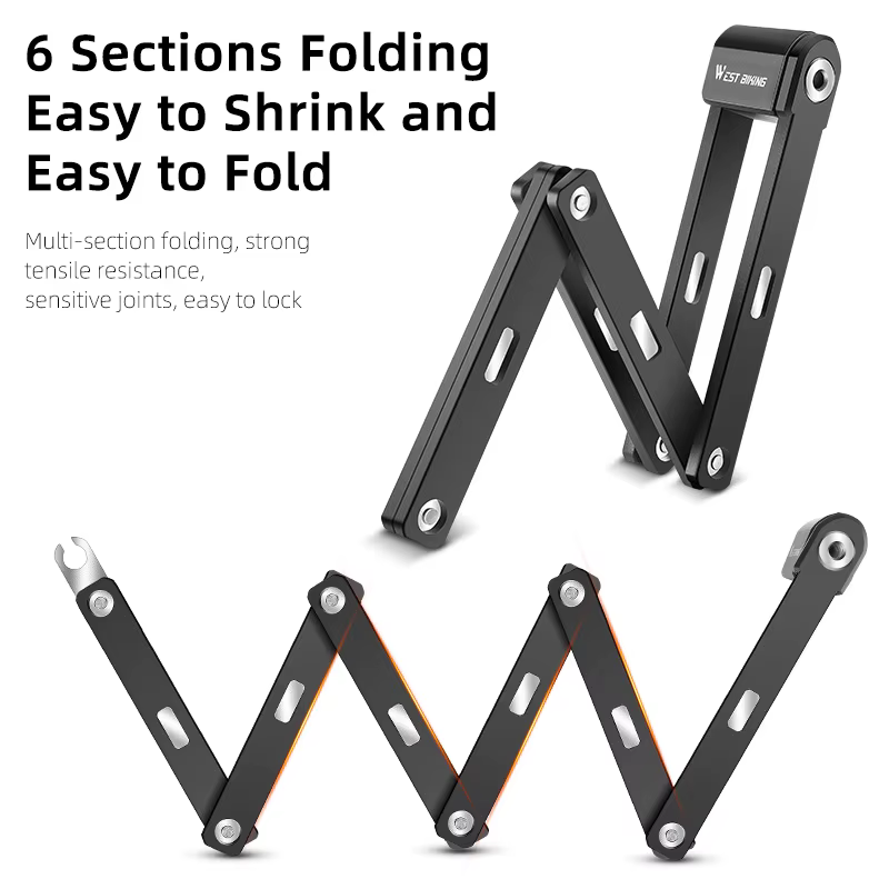 WEST BIKING – serrure de vélo pliable