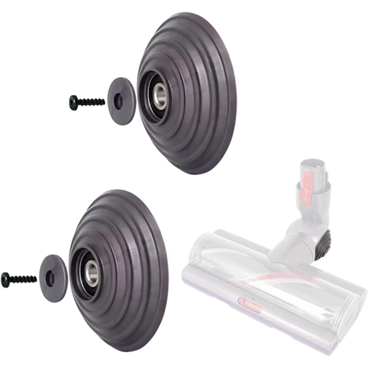 AD24 pour Dyson V7 V10 V11 V15 accessoires pour aspirateur 100W adaptateur de connecteur de tête d'aspiration à entraînement Direct + roue à billes en V