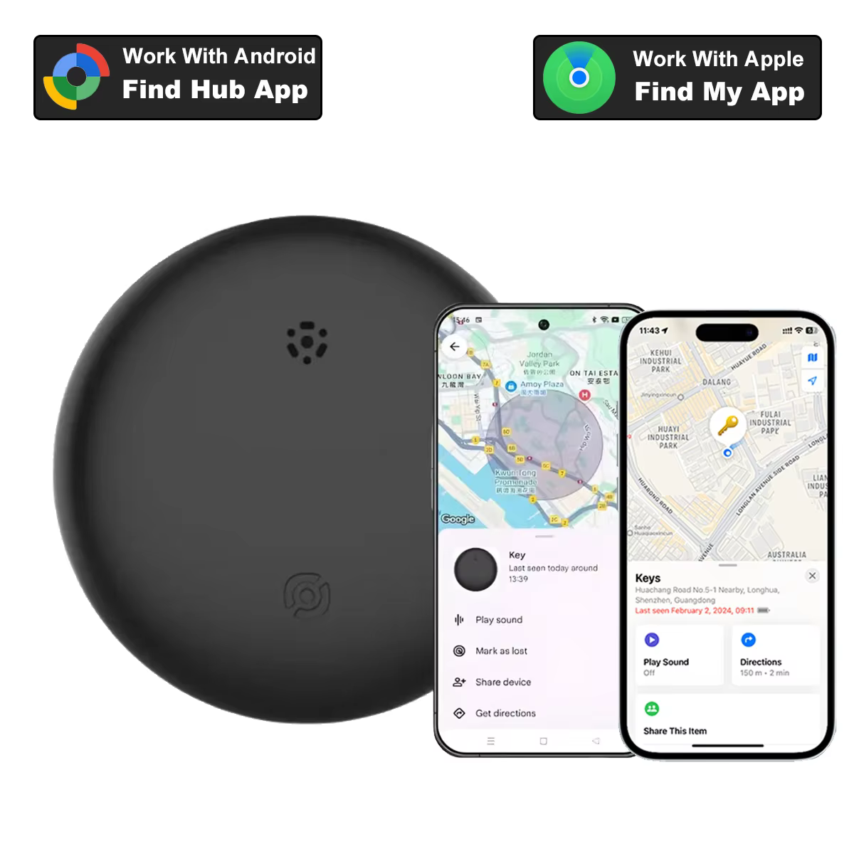 Mini traceur GPS pour Android, localisateur d'objets, traceur de sacs et de vélos, traceur intelligent Bluetooth Air Tag