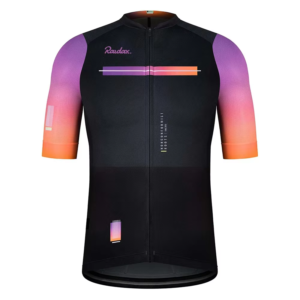 Raudax-Maillot de cyclisme pour jeunes, à manches courtes, à séchage rapide