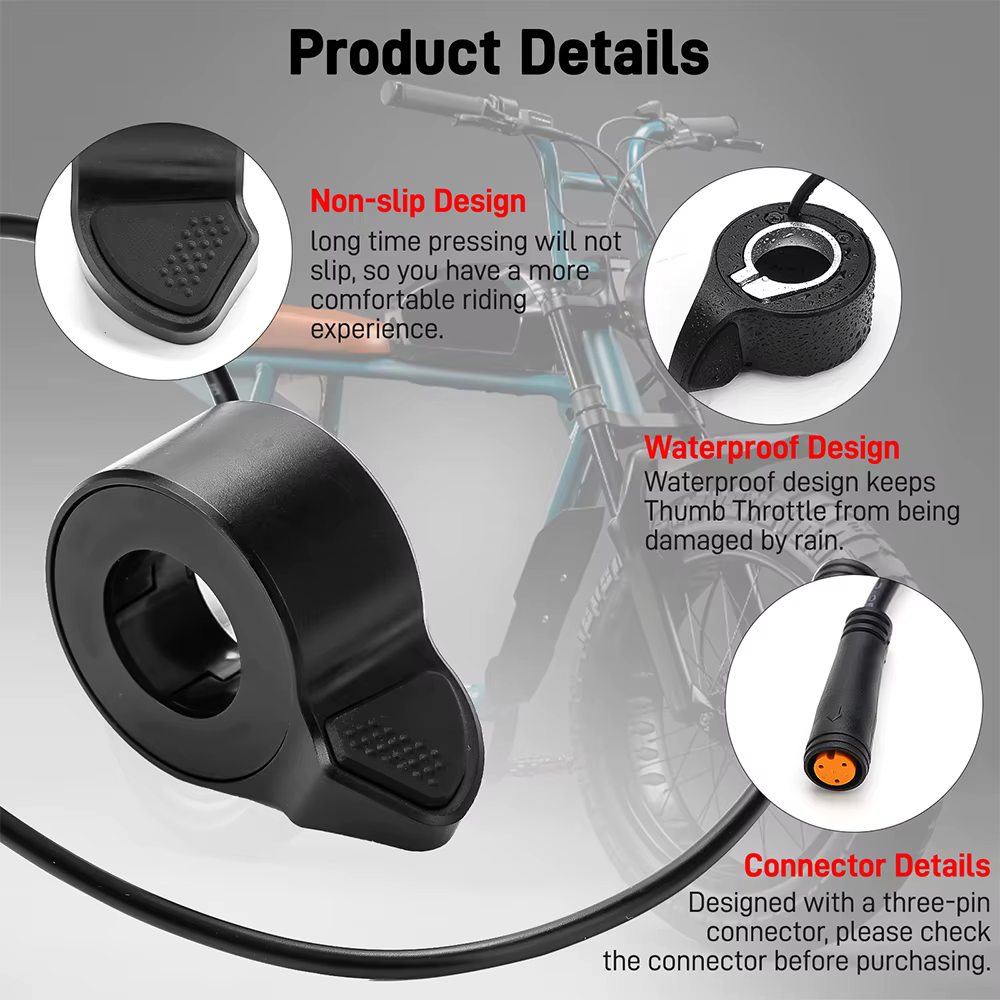 Accélérateur à pouce Yibeico pour moto Super 73 S2/R/RX/ZX