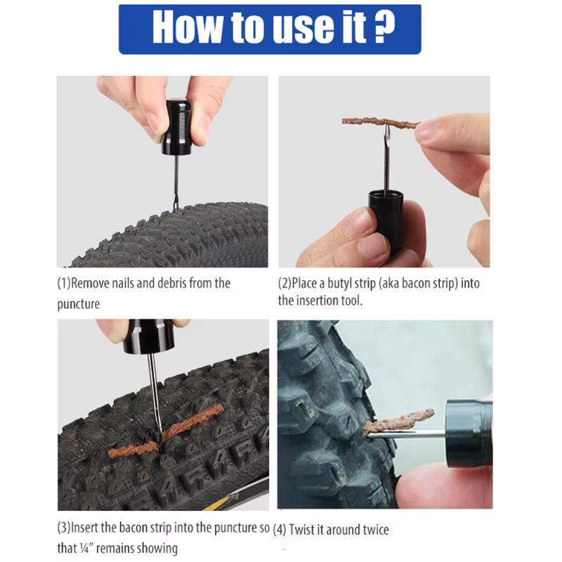 Kit de Réparation de Vélo Tubeless