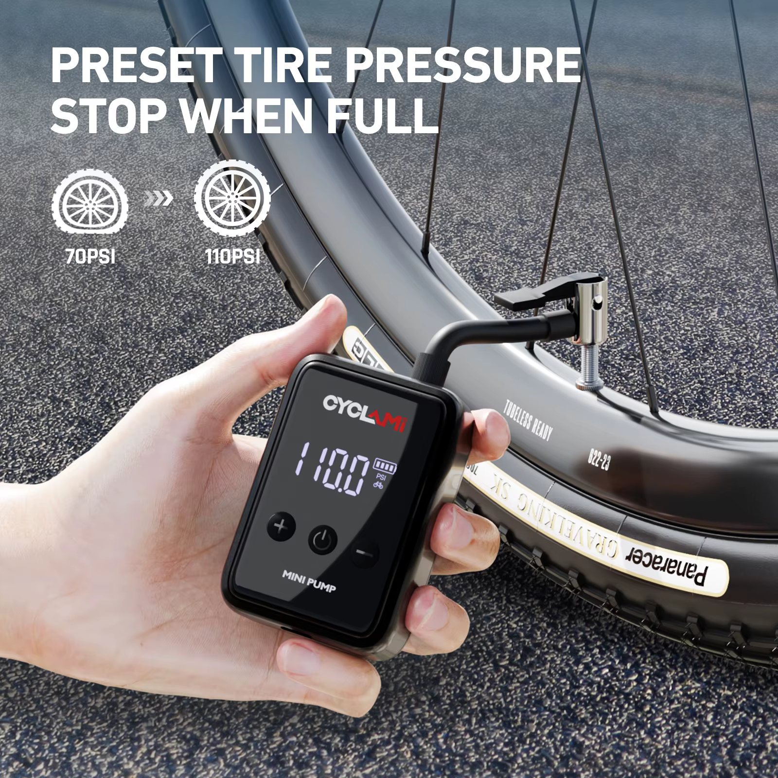 150psi, Pompe à Air électrique Portable pour vélo de poche