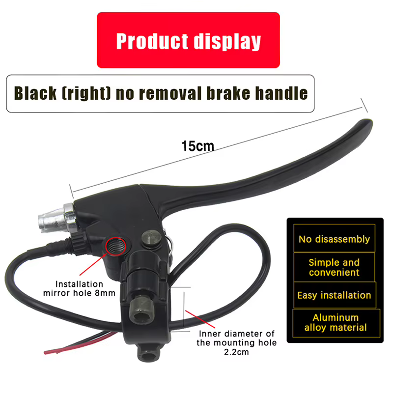 1 paire de leviers de frein arrière pour vélo électrique