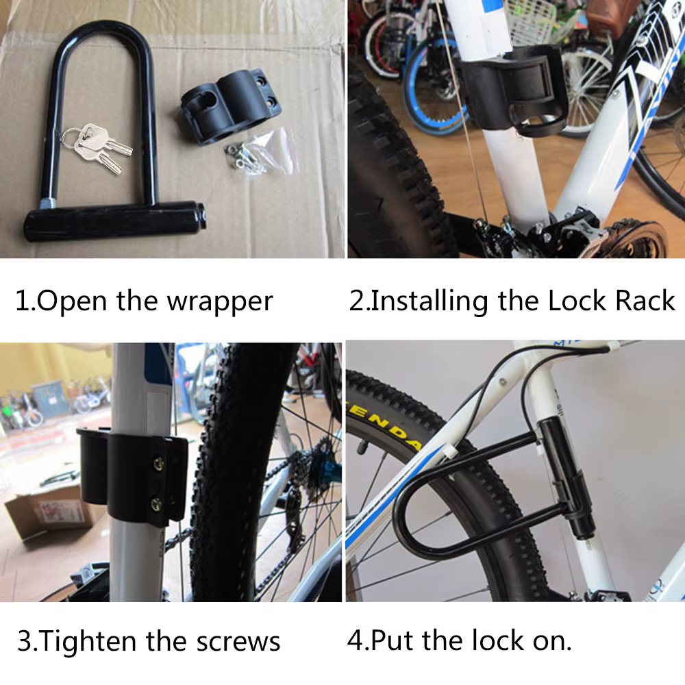 Verrou en U pour vélo, robuste