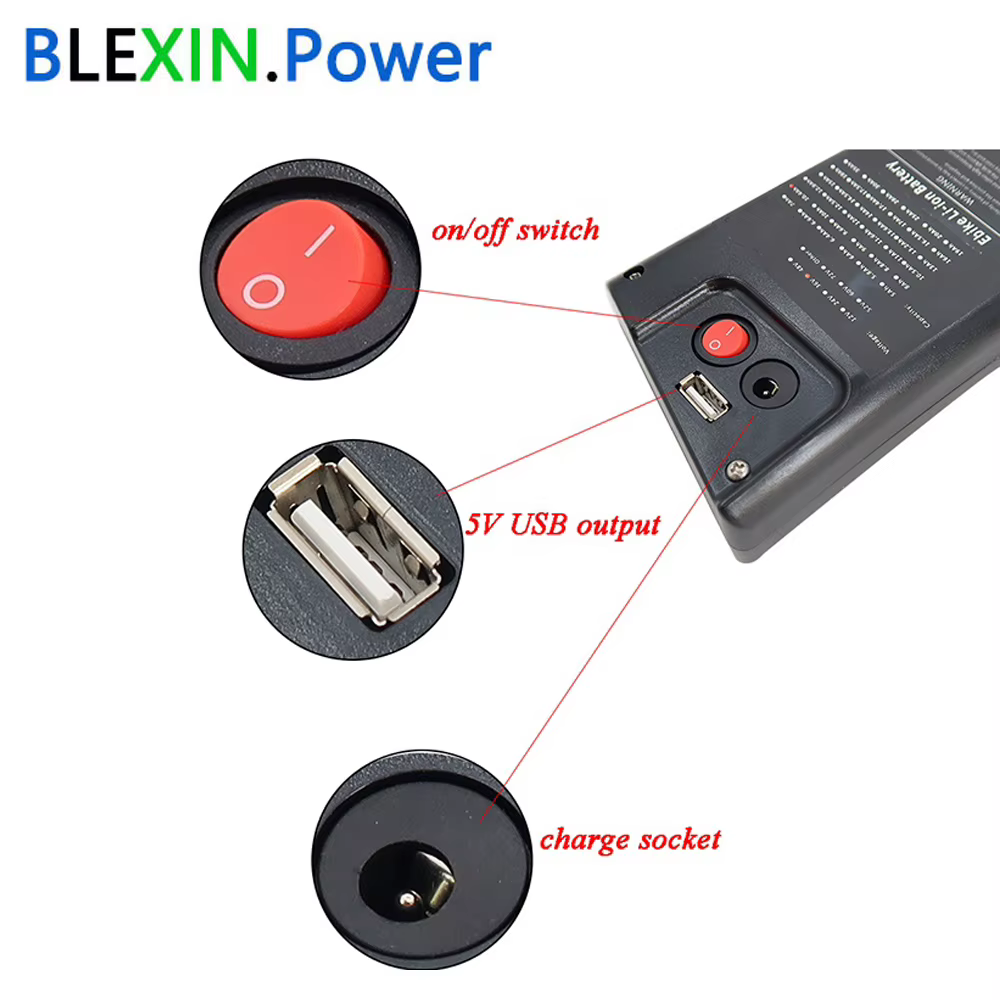 Batterie de vélo électrique cachée Scimitar incurvée 36V 7.8Ah 9Ah 10.5Ah