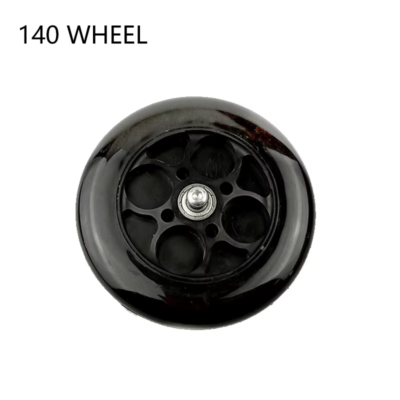 Roue Solide en PU de 6 Pouces et 140mm avec Kit de Frein à Tambour