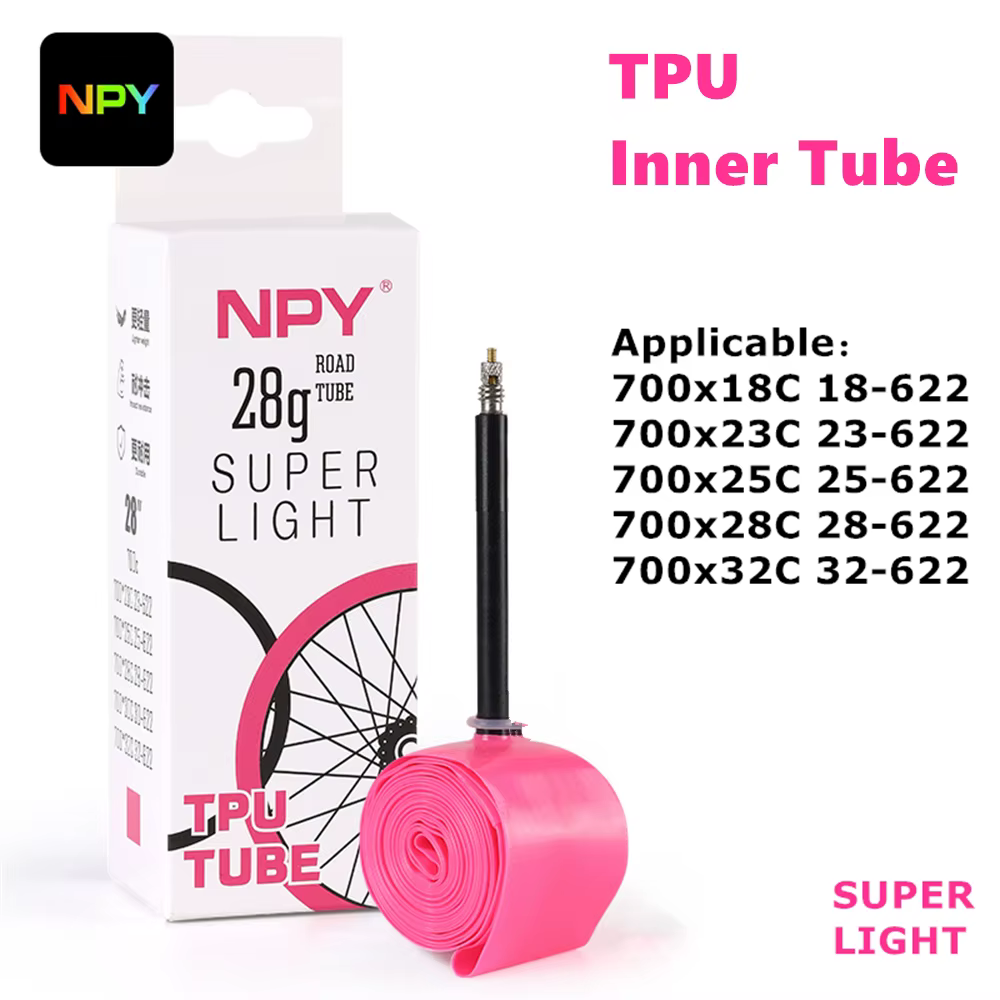 Chambre à air de vélo ultralégère NPY 28g en TPU