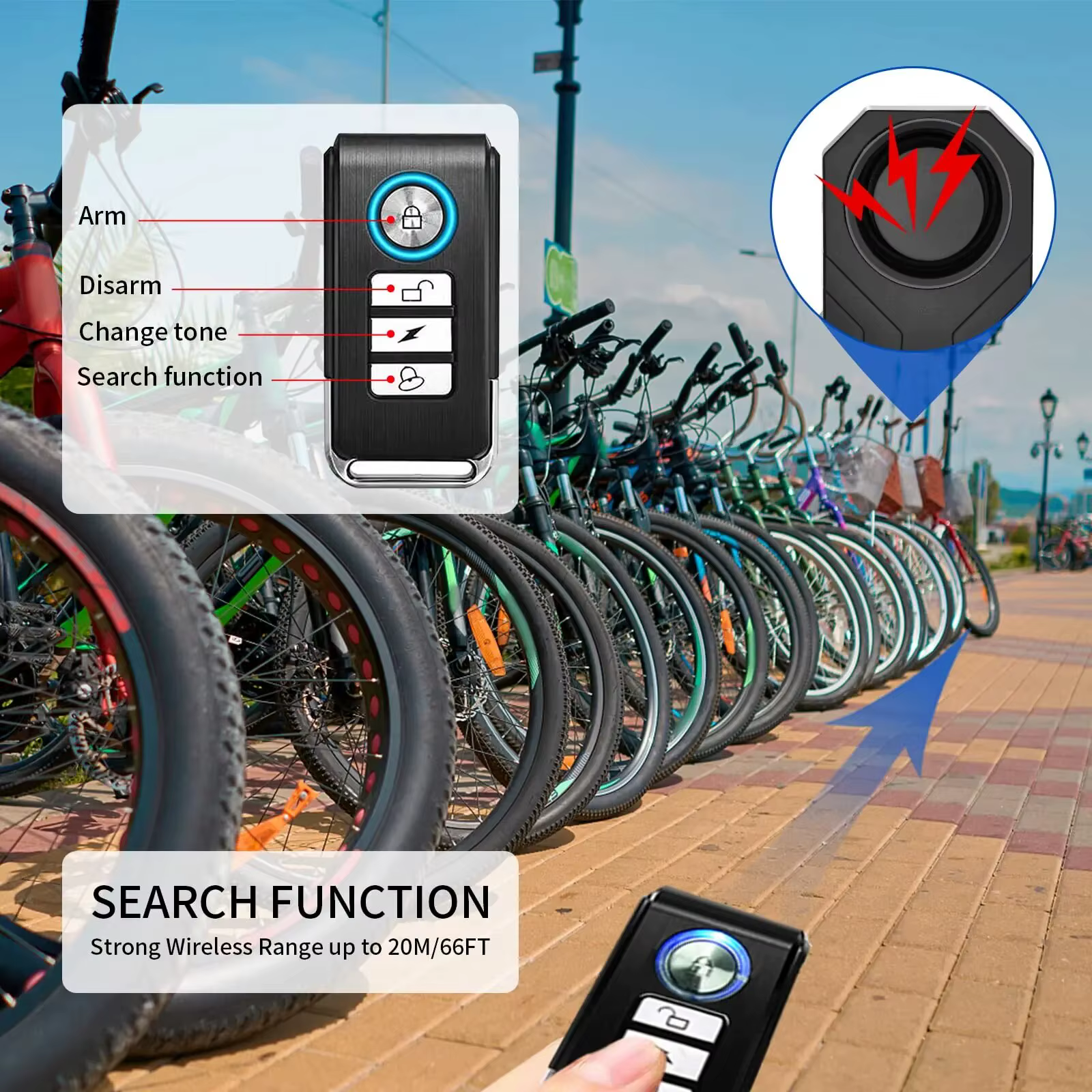 Alarme antivol pour vélo et moto