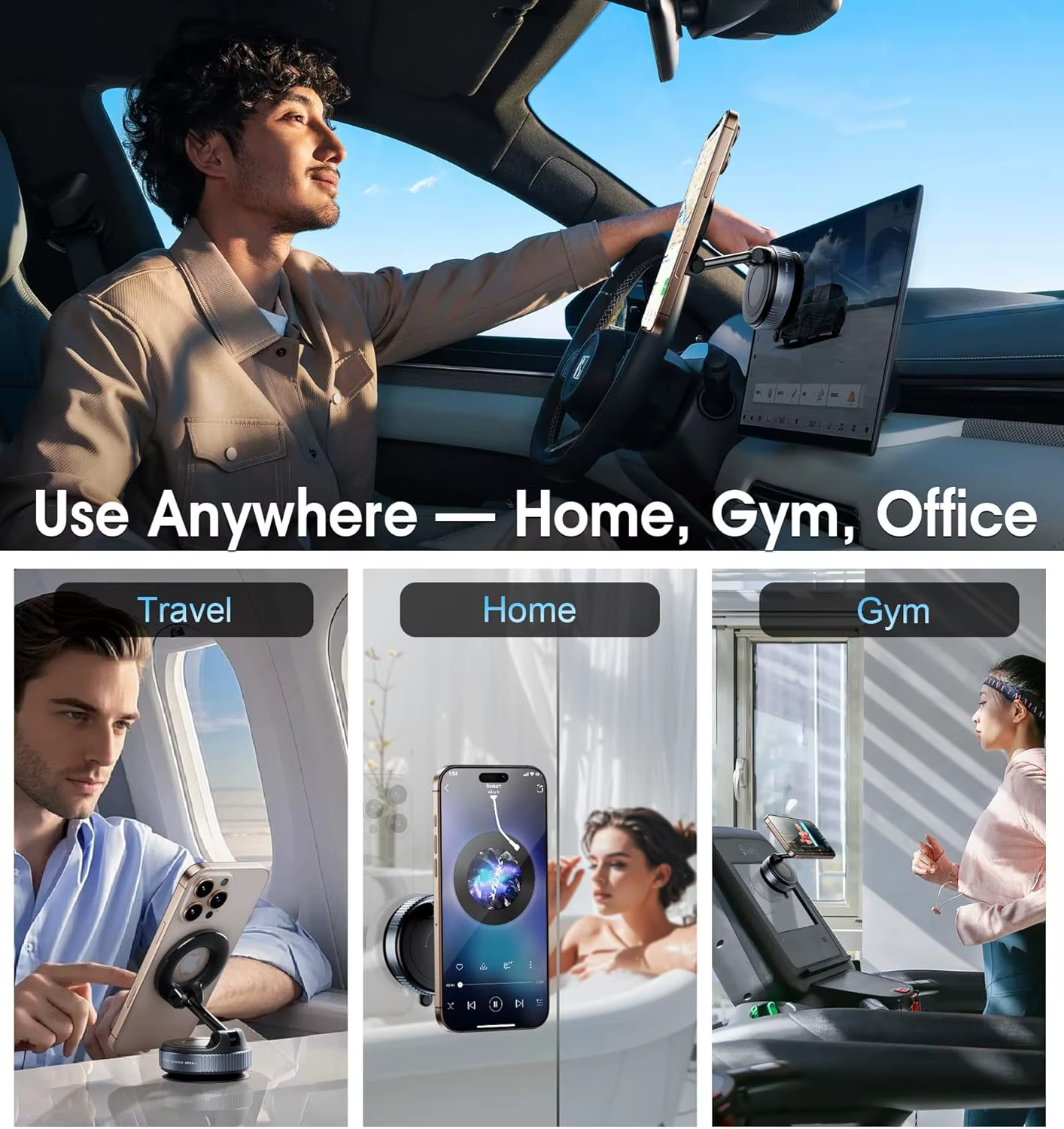 Support magnétique pour téléphone pliable