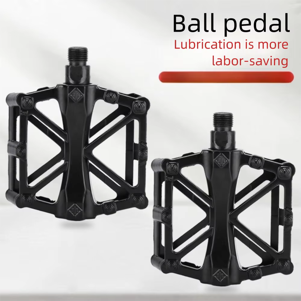 1 paire de pédales de vélo à double roulement en alliage d'aluminium