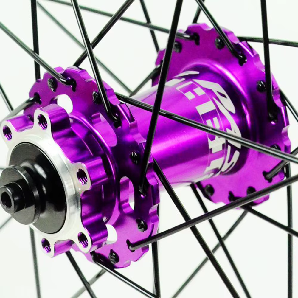 Paire de roues vtt violet 24/26/27.5/29 pouces Dirt Jump VTT jante large de 31mm moyeu à double verrouillage 120 points