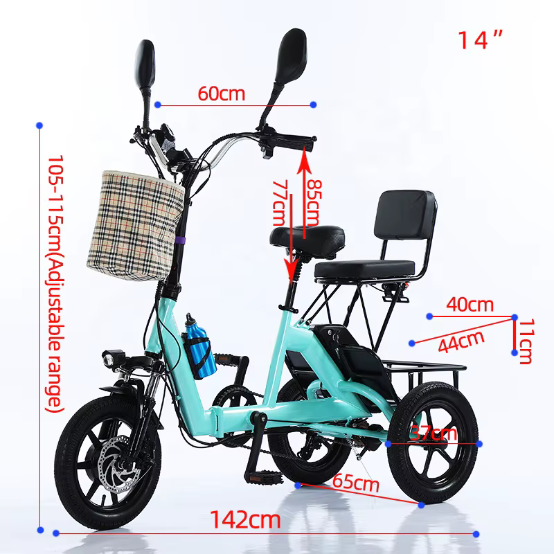 2025 Tricycle électrique pliant Scooter passager
