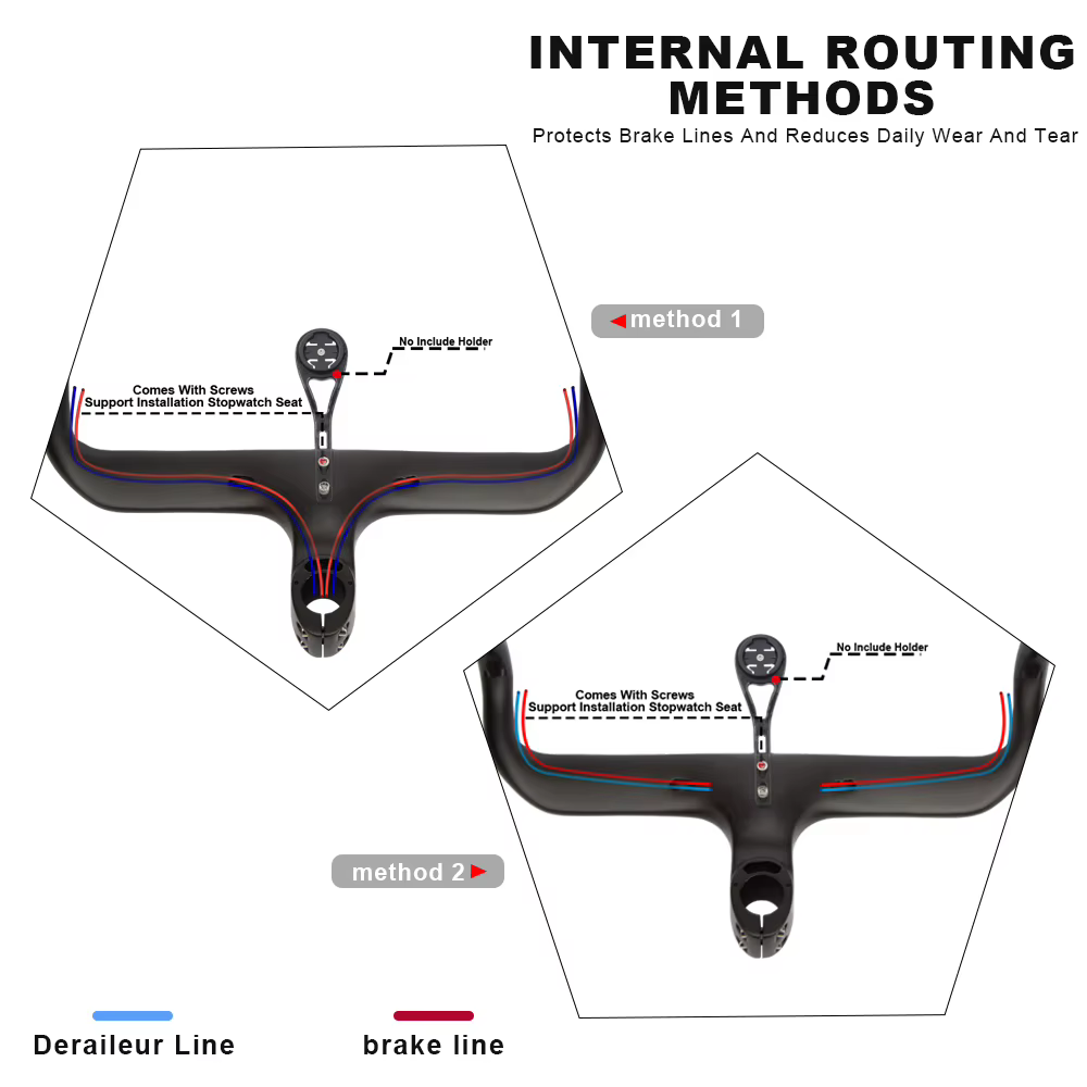 Guidon de vélo de route entièrement en Fiber de carbone