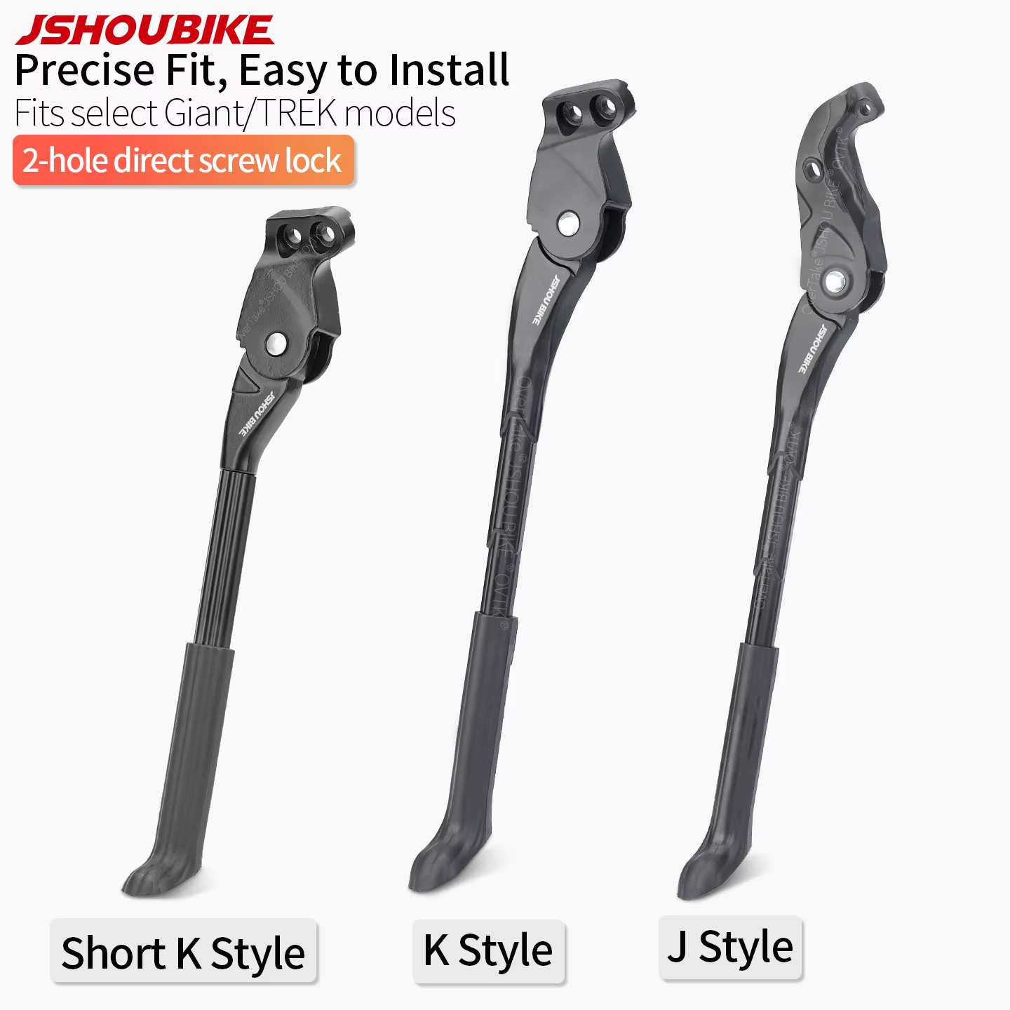 JSHOUBIKE Nouvelle génération de béquille de vélo réglable en alliage d'aluminium pour GIANT ATX XTC MARIN TREK