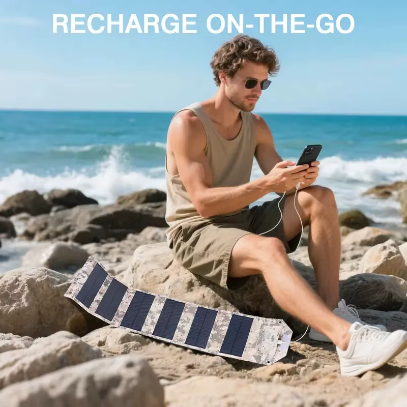 Chargeur portatif de rendement de panneau solaire pliable de 800W pour le Camping