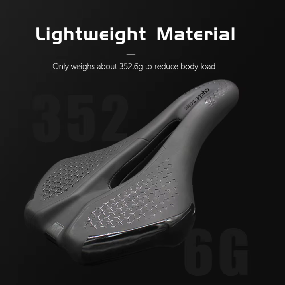 Selle de vélo antichoc en cuir PU respirant creux