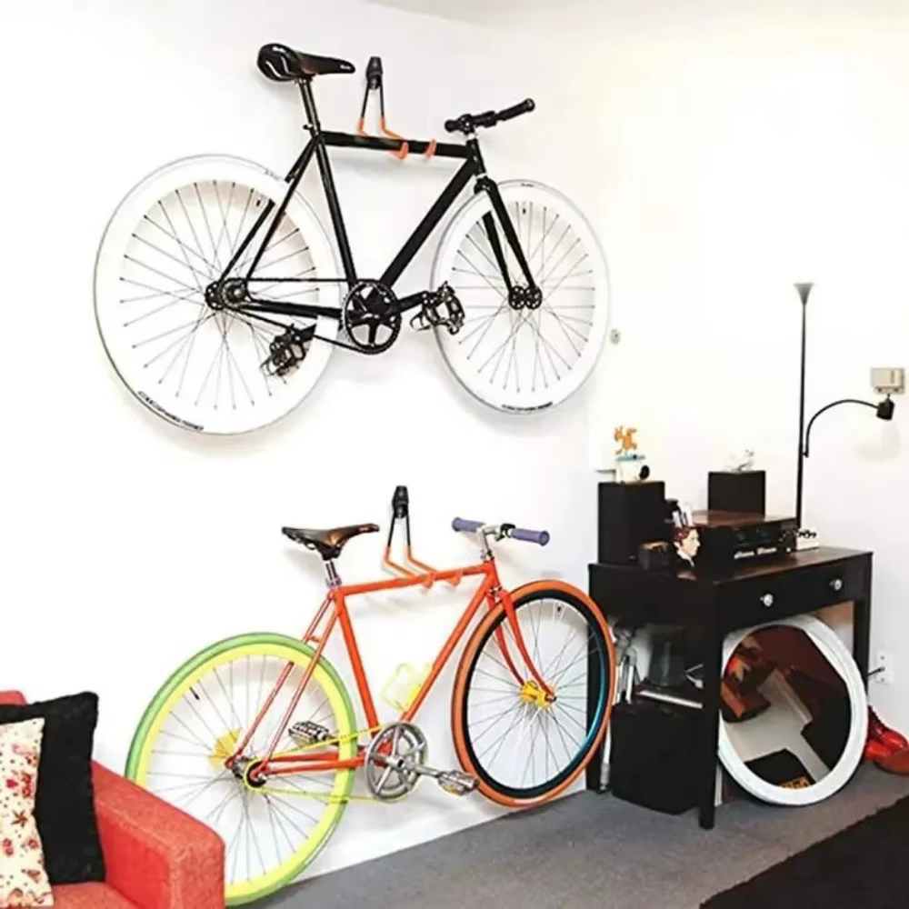 Support mural robuste en métal pour vélo